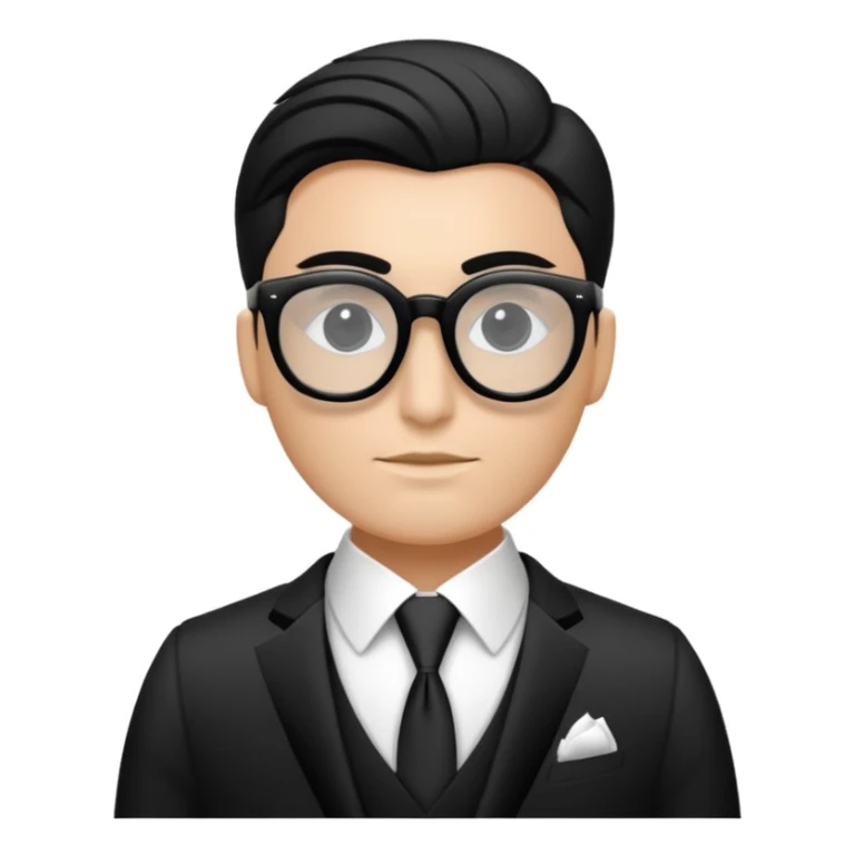 Pelicano con traje de gala y lentes oscuros  sticker