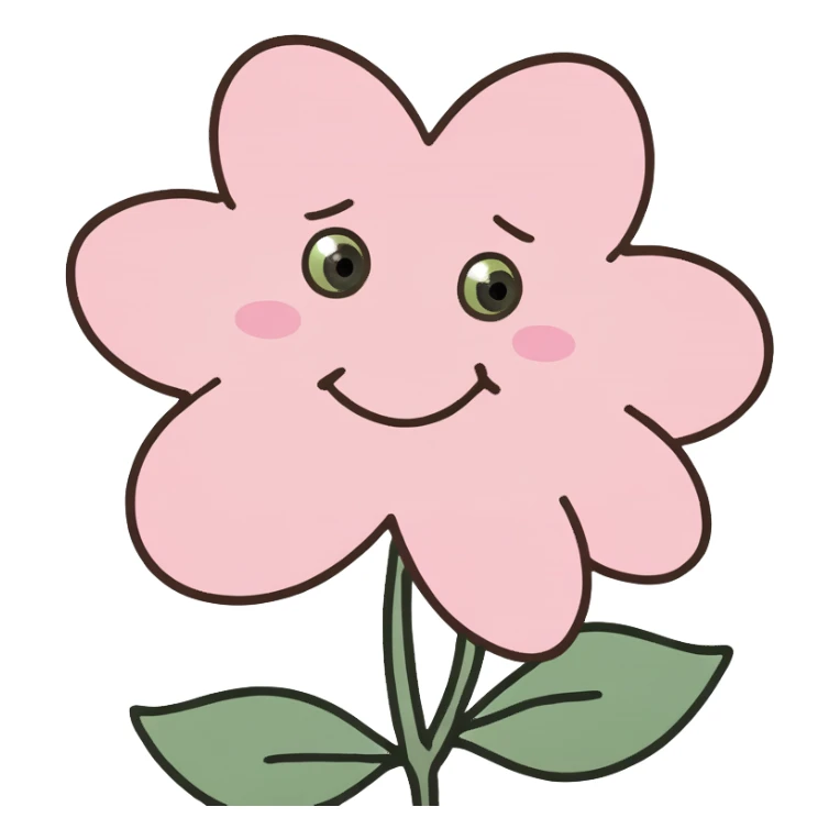Pink pastel flower with bows sticker