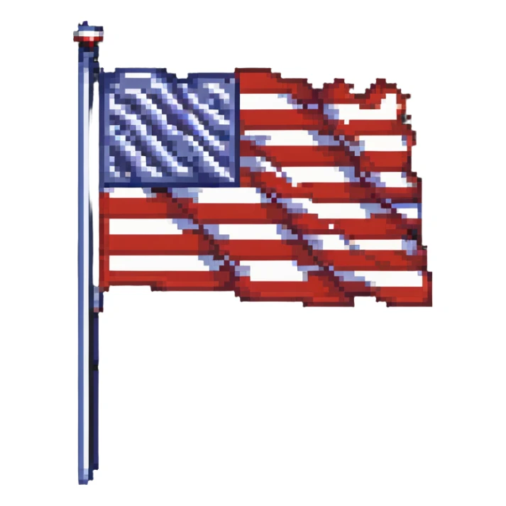 US flag sticker
