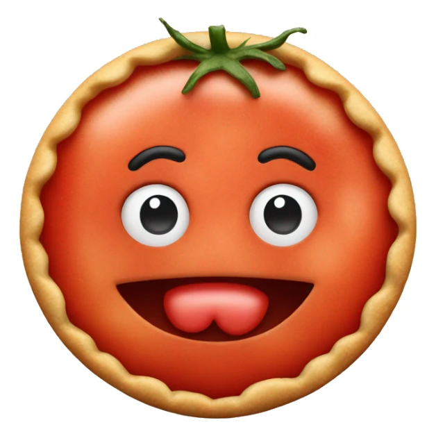 A tomato smushed onto someone’s face like a pie thrown in their face  sticker
