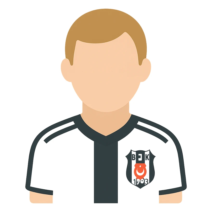 man wearing Beşiktaş jersey, minimal and colorful icon style sticker