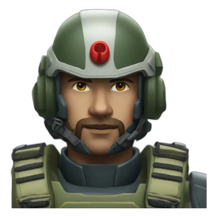 śmiejący się żołnierz z gry helldiver 2 sticker