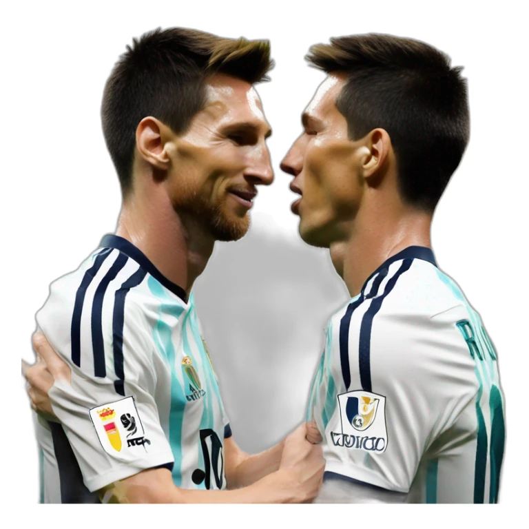 lionel messi kissing cristiano ronaldo no nsfw sticker