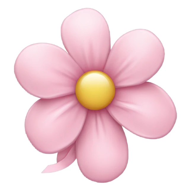 Pink pastel flower with bow sticker