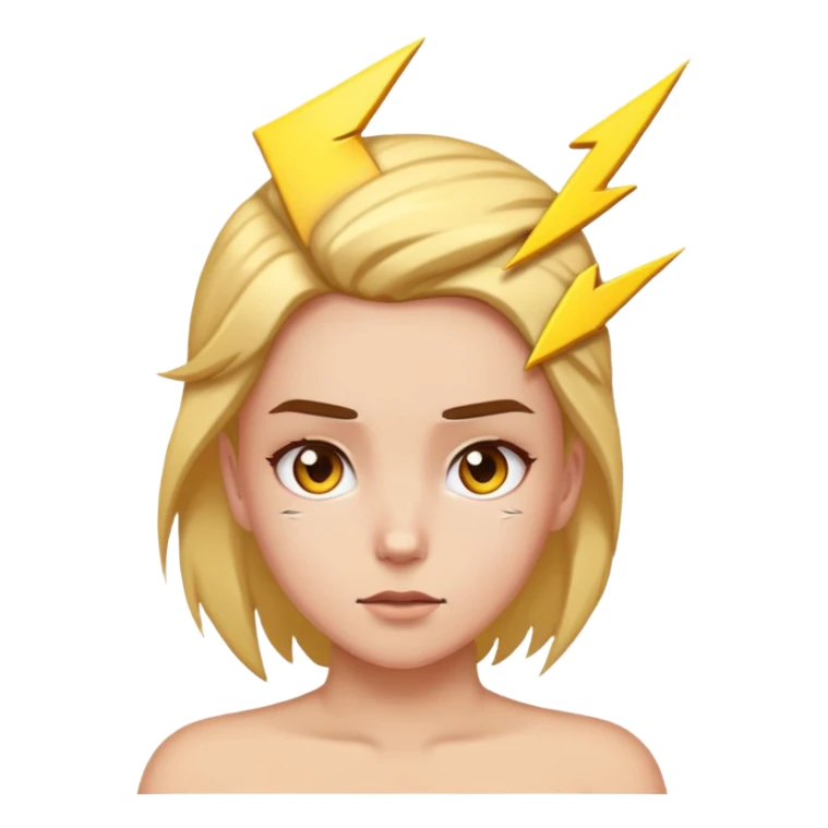 Девушка с молнией на лбу  sticker