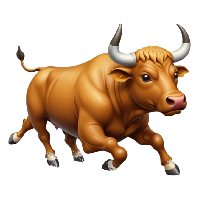 A bull is surfing. sticker