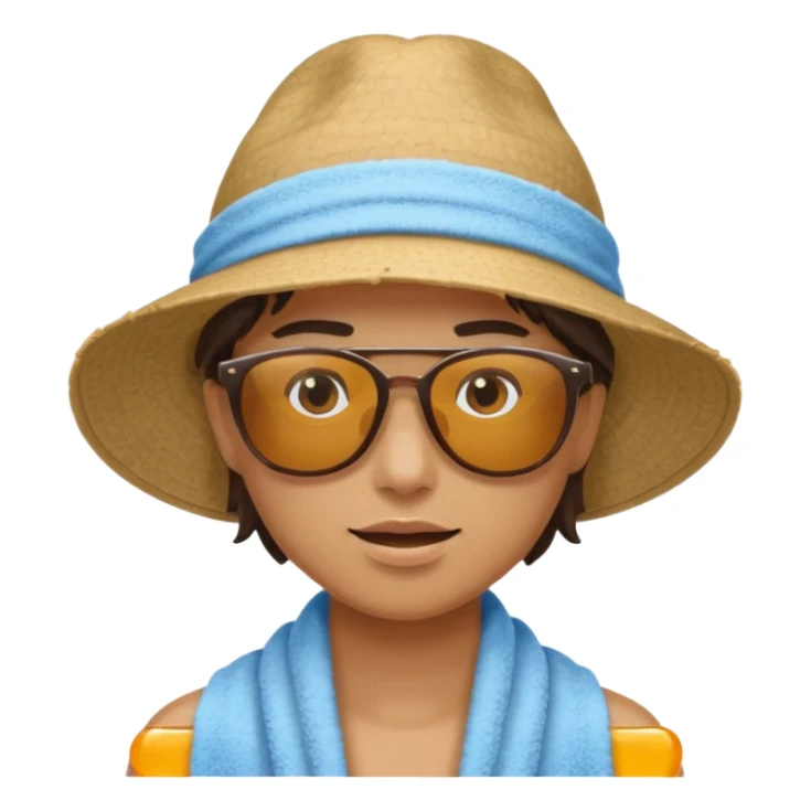 Light, airy, bright image of someone using the CoolTowel outdoors (gym, travel, or hot day) sticker