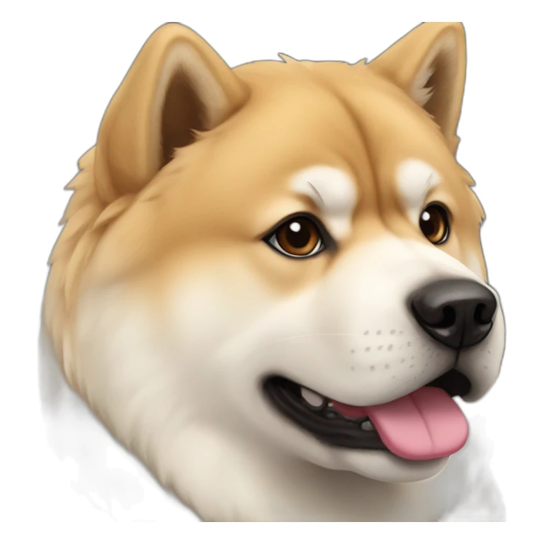 akita cross chow chow sticker
