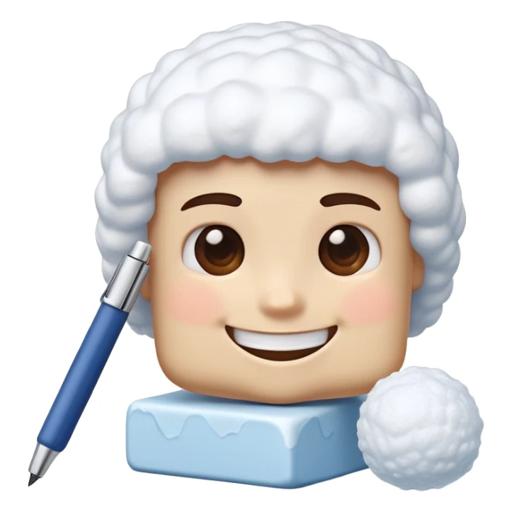 ￼ Pen, eraser, blocky, and snowball being a funniest doings sticker