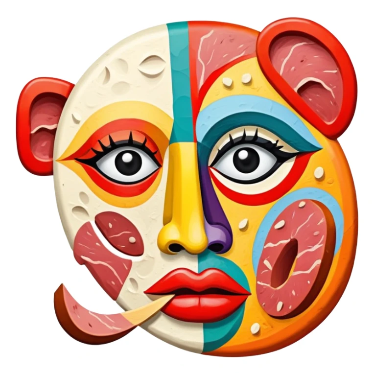 picasso abstract art SPAM MEAT face painting sticker