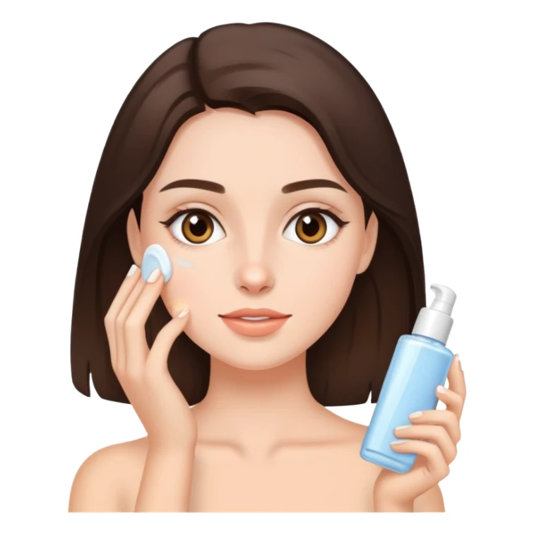 brunett girl make skin care sticker