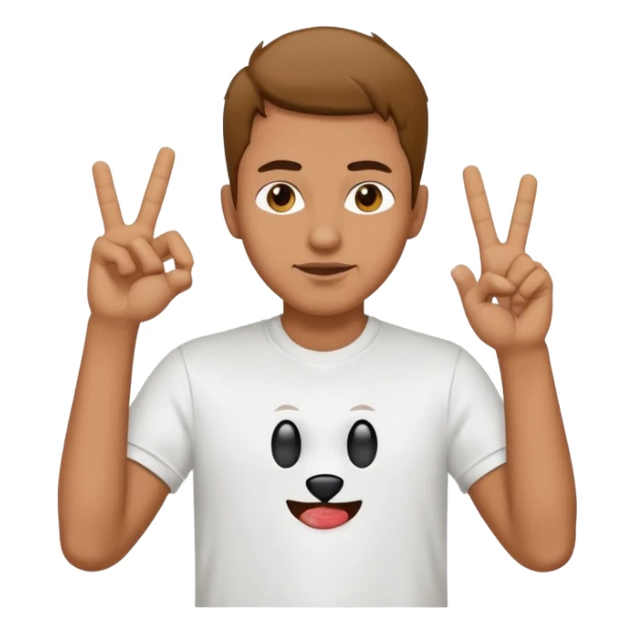 man throwing up makk balla gang sign sticker