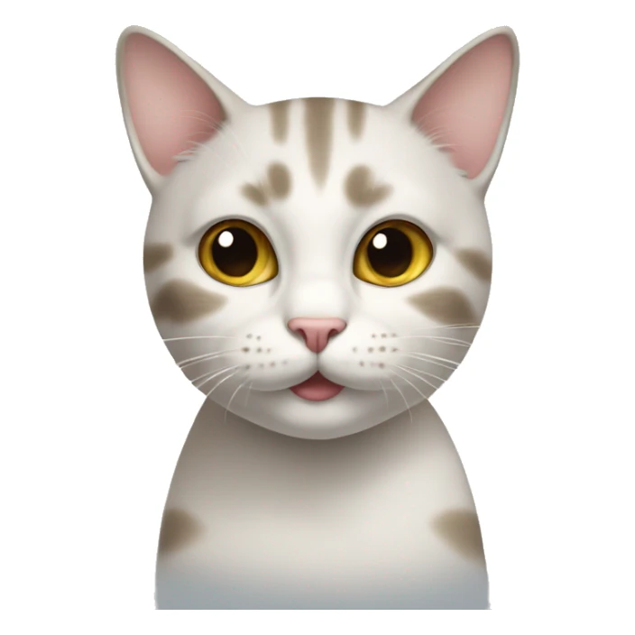 cat with milk on its whiskers sticker