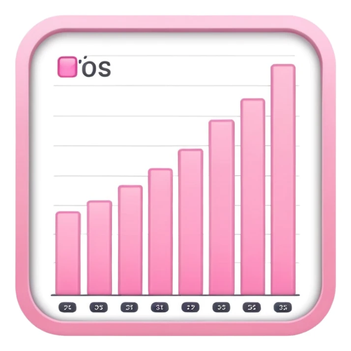 Bar chart pink aesthetic sticker