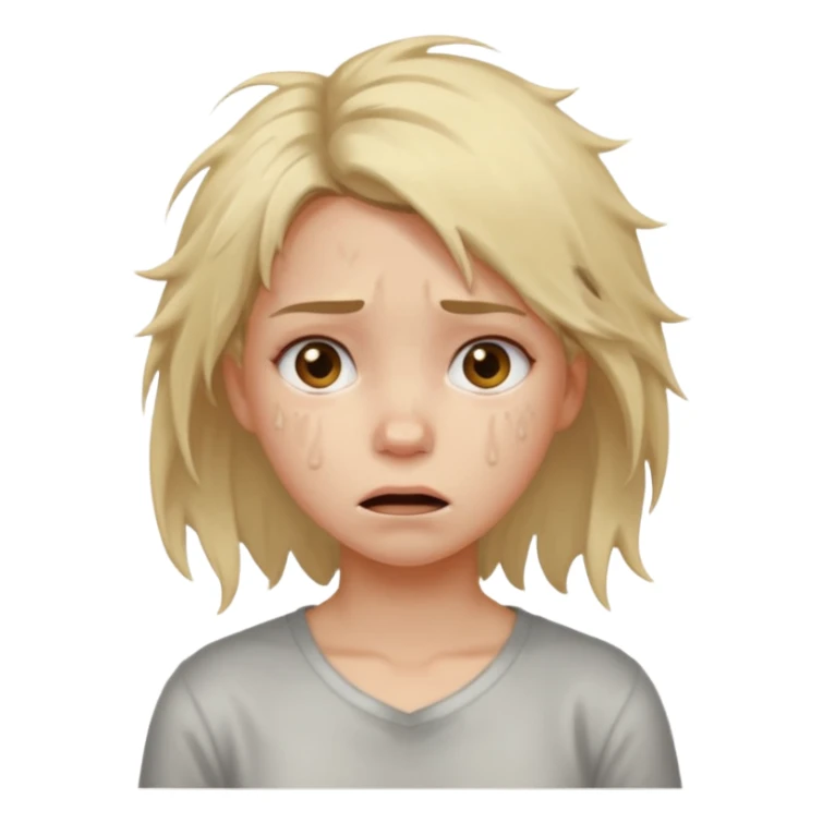 gross and sweaty girl sticker