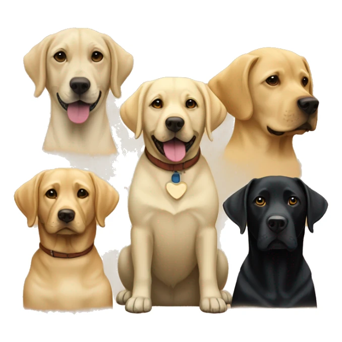 Yellow lab and brown lab and black lab sticker