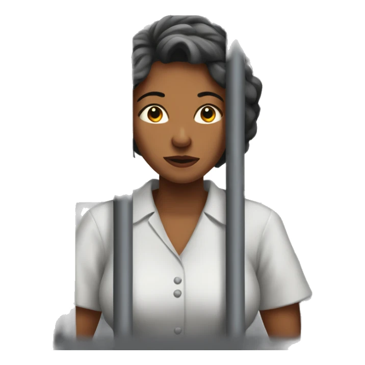 Woman in jail sticker
