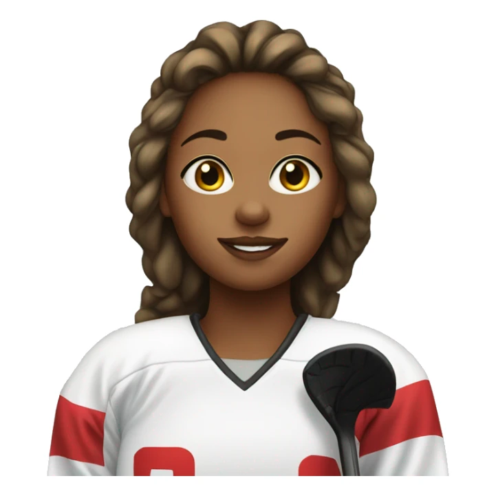 girl hockey player sticker