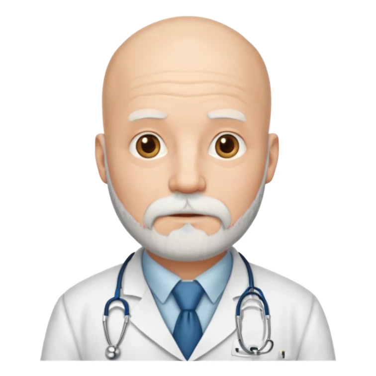 bald  men with tie with white bearded and doctor dress sticker