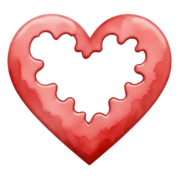 minimalist watercolor heart icon, monochromatic white washes, soft bleeding edges, on textured white paper, serene and emotional, perfect for app icon, transparent background, flat lay --style raw --stylize 150 sticker