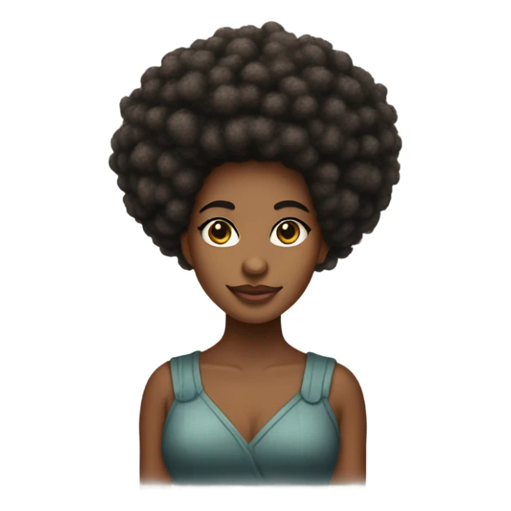 Afro puff power sticker