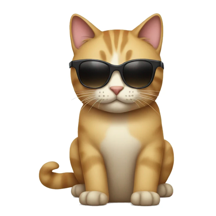 Cat with sunglasses sticker