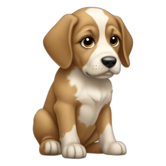 sitting puppy Braque D'Auvergne sticker