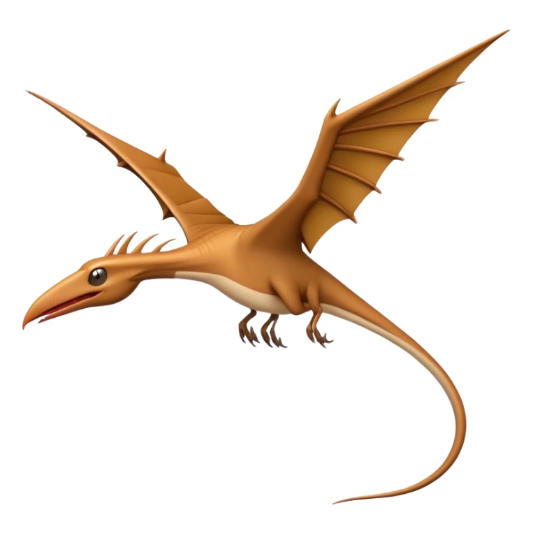 Cinematic Noble Pterodactyl Portrait Emoji, Poised and soaring, with a slender, aerodynamic body, expansive leathery wings outstretched, a long pointed beak, and keen, piercing eyes that exude aerial grace, Simplified yet sharply defined features, highly detailed, glowing with a soft, ethereal radiance, high shine, intelligent and commanding, stylized with an air of prehistoric flight mastery, focused and graceful, soft glowing outline, capturing the essence of a watchful and confident Pterodactyl that appears ready to glide out of the screen with effortless majesty! sticker