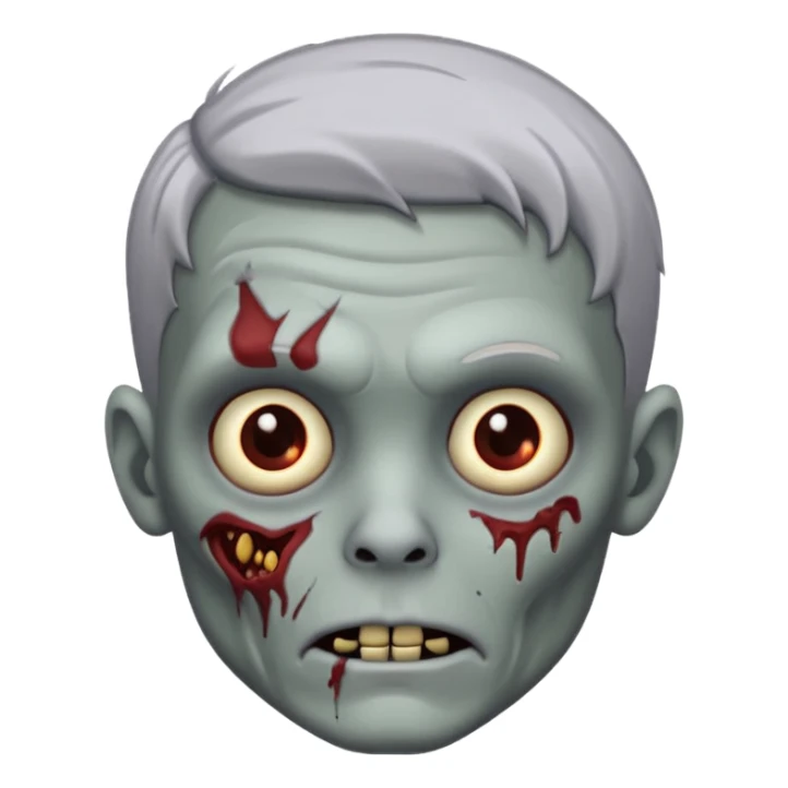 zombie boy with gray hair sticker