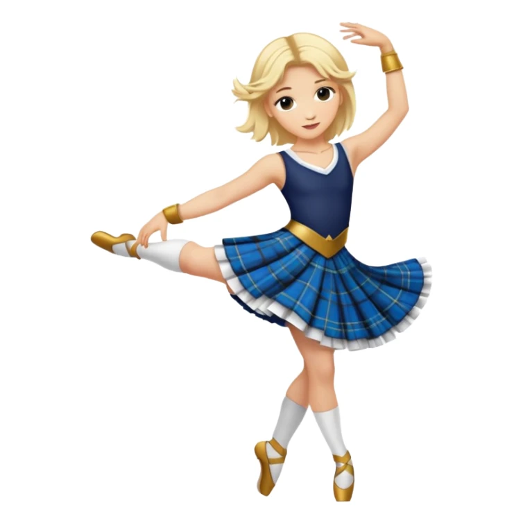 scottish dancer with blonde hair sticker