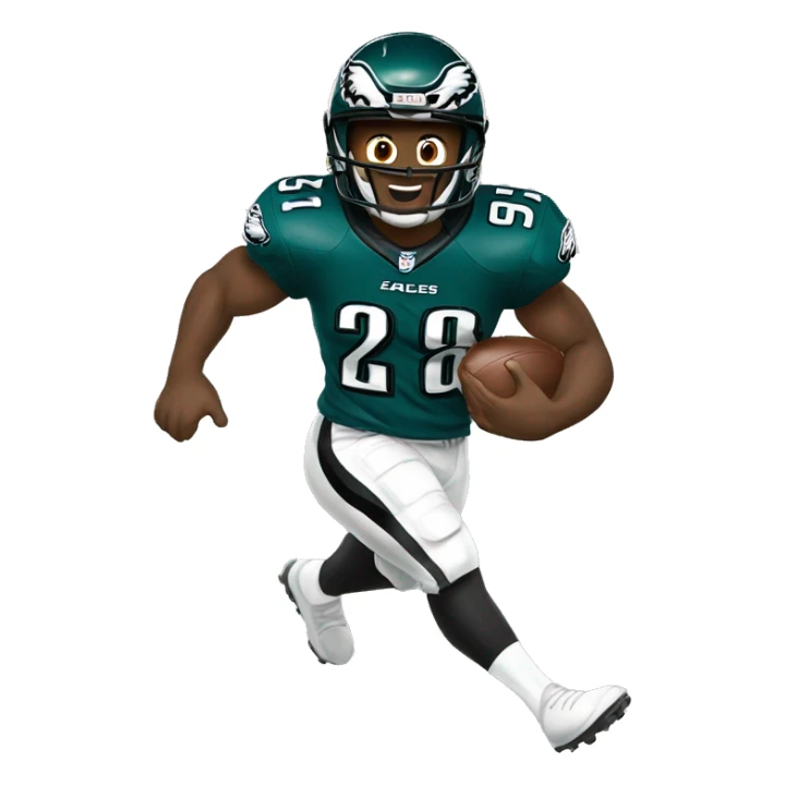 Football player Philadelphia eagles running back sticker