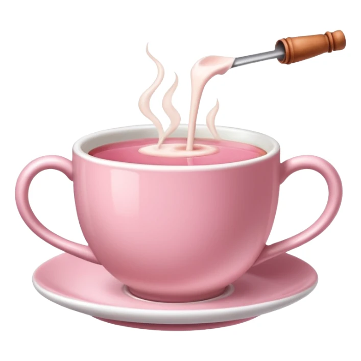 rose hot milk tea with tea cup ( no strraw) sticker