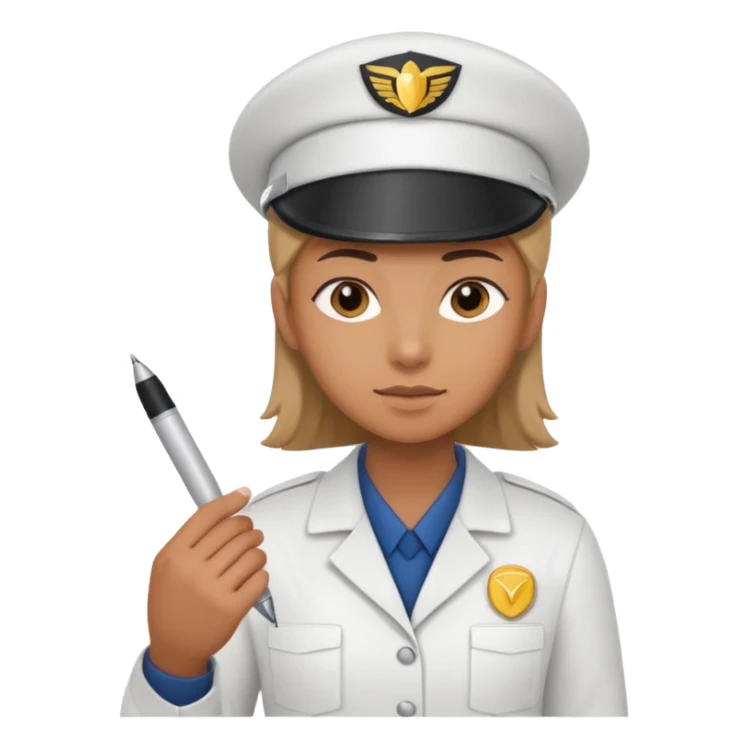 create a realistic emoji of a packaging woker with a protocol in his hand writing something down. sticker