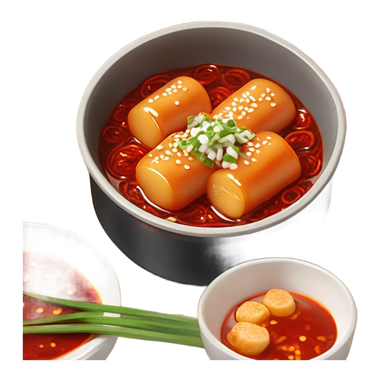 nice hot bowl of red spicy tteokbokki sticker