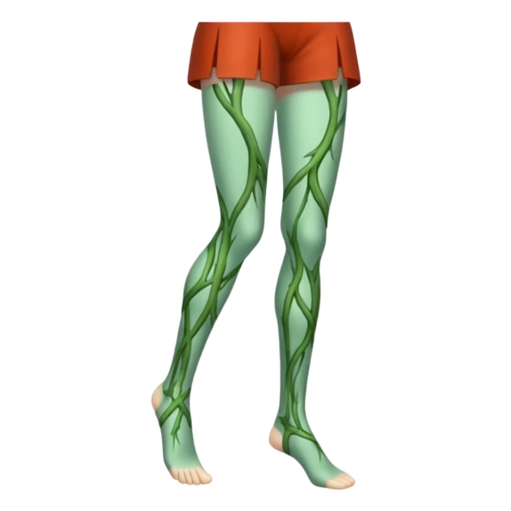 legs with green veins sticker