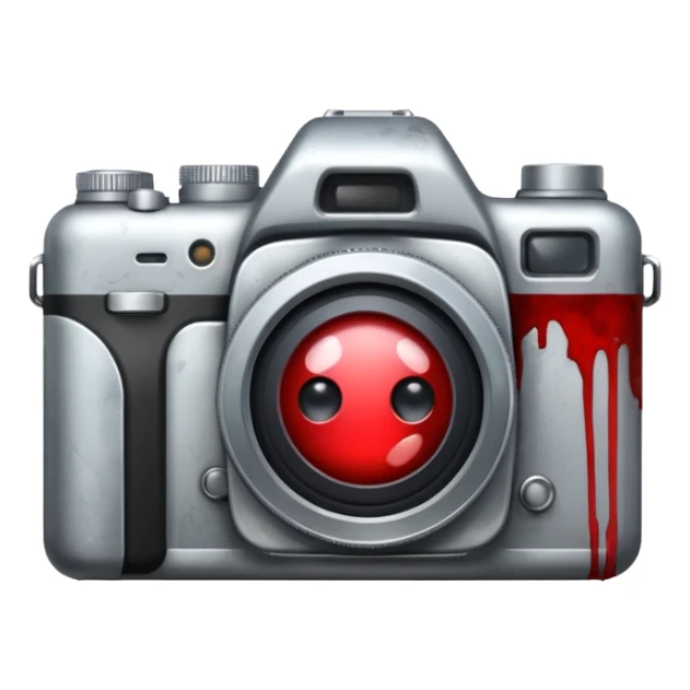 camera full of blood stains sticker