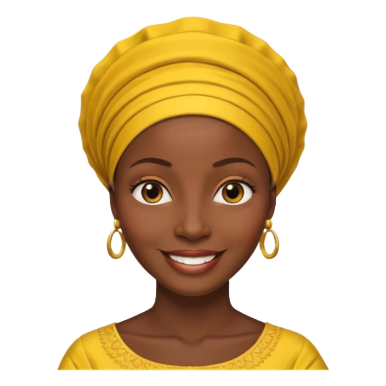 AFRICAN mother wearing gele, smiling sticker