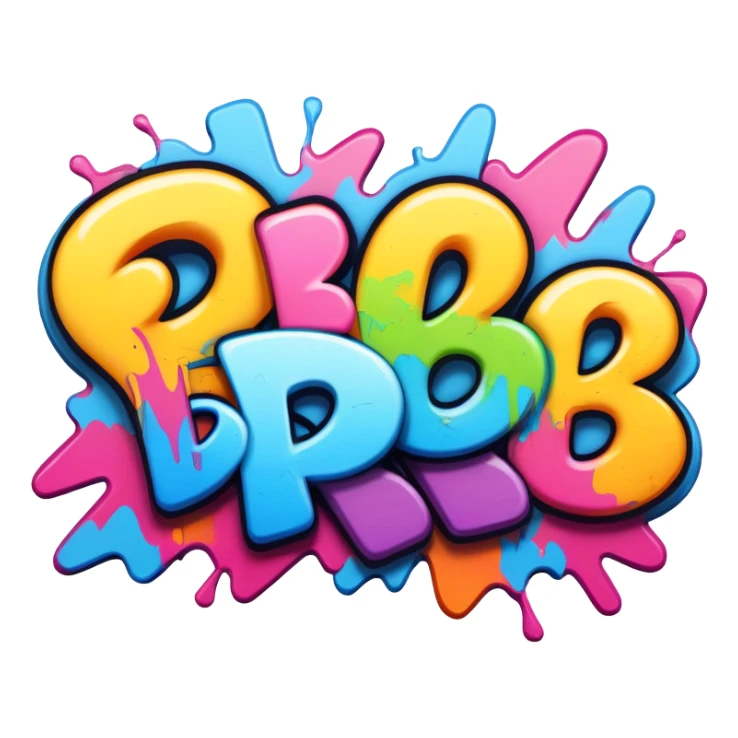 graffiti of the word BRB  sticker
