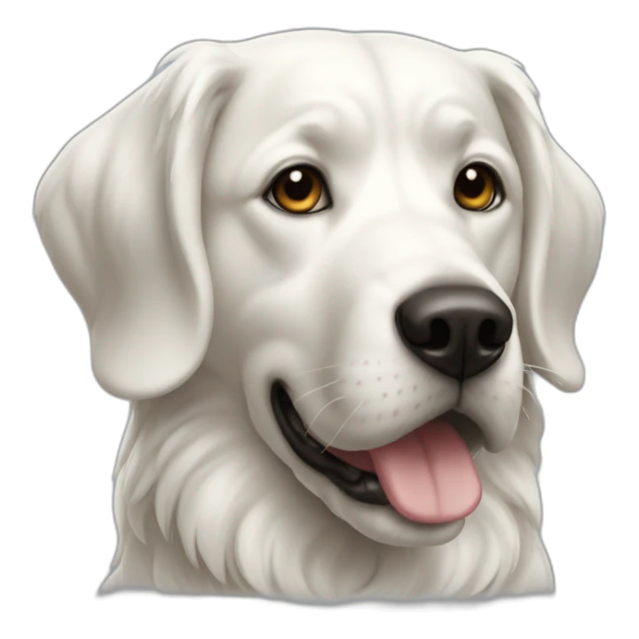 chien blanc sticker