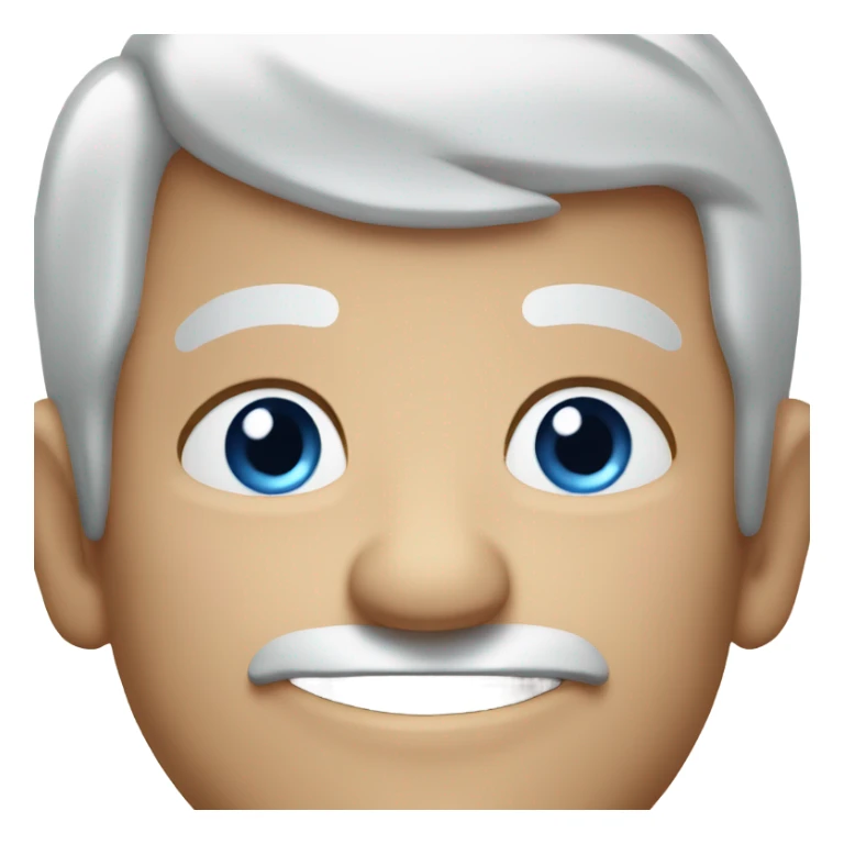 smiling old man in stripes with blue eyes sticker