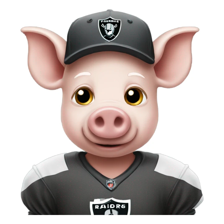 Pig with Raiders shirt sticker