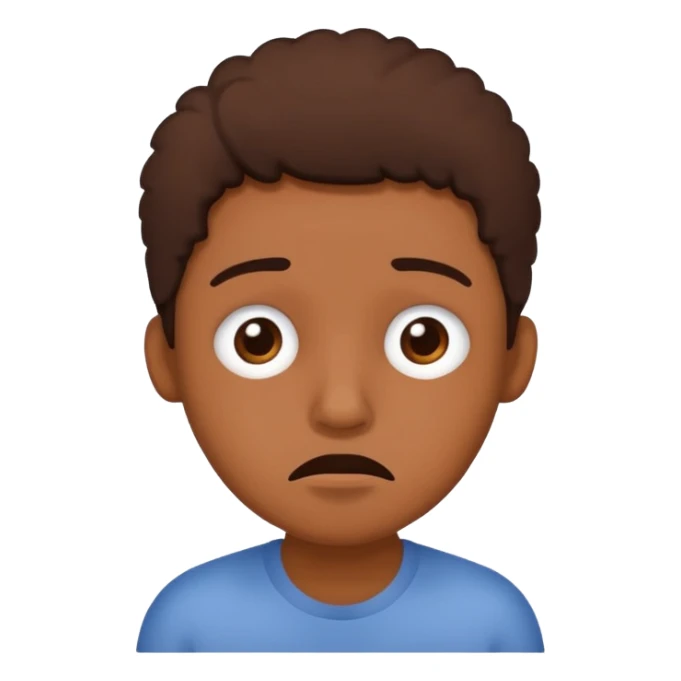 personita cansada o mareada, estilo doodle cute, persona de color  sticker