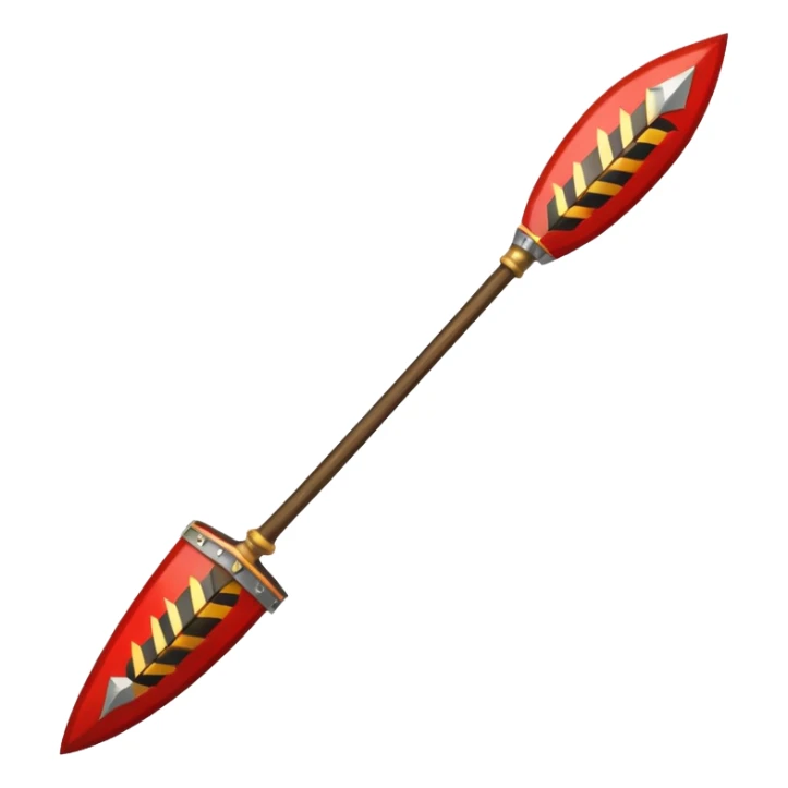 African Zulu spear and shield sticker