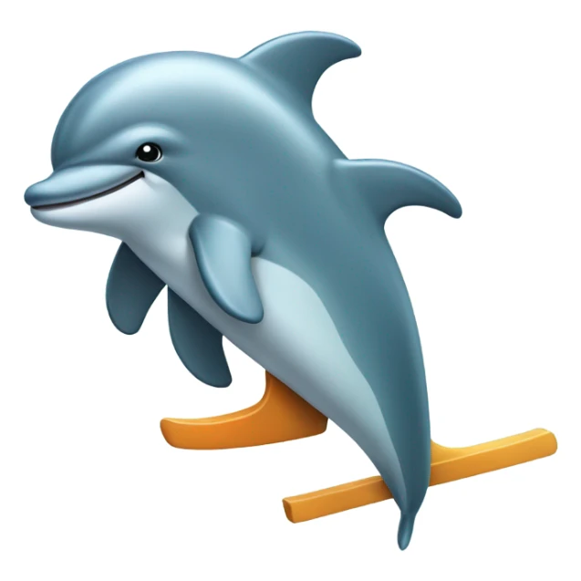 Dolphin riding a pogo stick  sticker