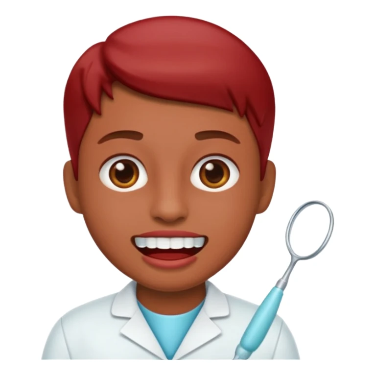 quiero que me hagas emojis de dentista rojos sticker