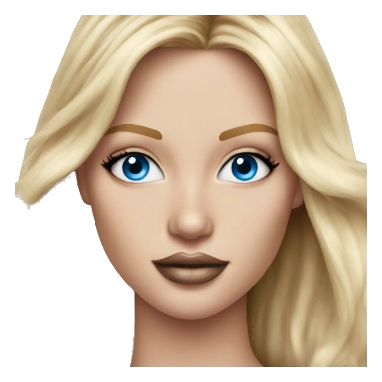 Realistic victoria secret model blonde blue eyes  sticker