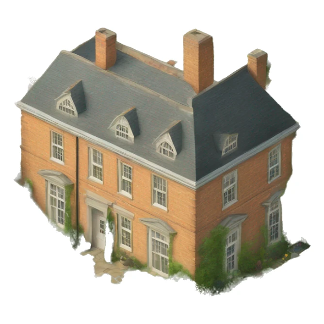 19th century English manor house with garden sticker