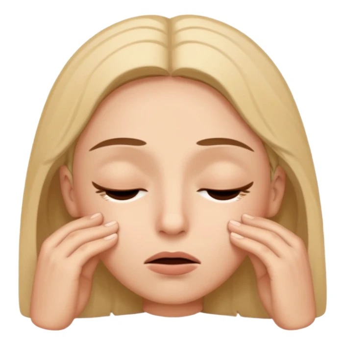 raising both eyebrows in incomprehension  closing eyes and a slight smile sticker