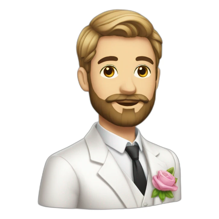 Homme barbu mariage gay sticker