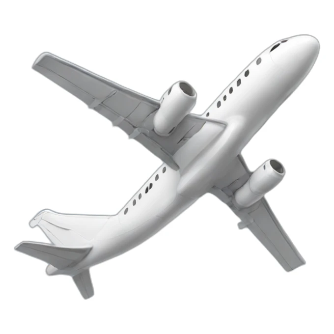 happy plane with face and eyes nose and mouth sticker